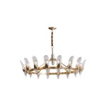 Elysia Modern Crystal Brass Chandelier