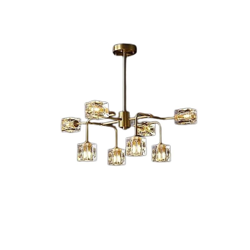 Square Crystal Chandelier/Brass Crystal Chandelier | Chandelier | Ping
