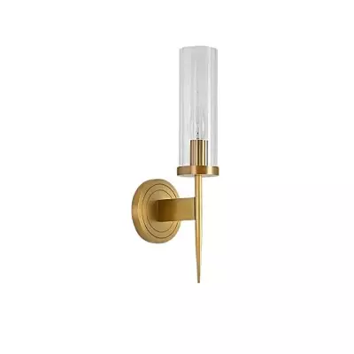Amruta Clear Glass Shade Candle Wall Sconces Light Amruta Clear Glass Shade Candle Wall Sconces Light