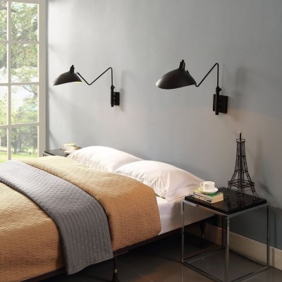Modern Swing Arm Wall Sconce Light Fixture for Bedroom Living Room Modern Swing Arm Wall Sconce Light Fixture for Bedroom Living Room