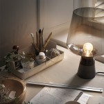 Tommaso Leimu Glass Table Lamp|Cement Desk Light