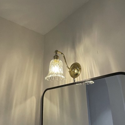 Chitra Retro Brass Glass Wall Lamp Chitra Retro Brass Glass Wall Lamp