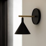Anoushka Minimalist Black Cast Wall Sconce Anoushka Minimalist Black Cast Wall Sconce