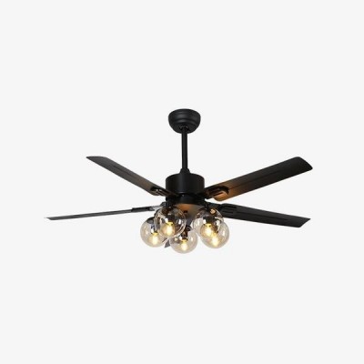 Mysha Rustic Modern Ceiling Fans with Lights and Remote