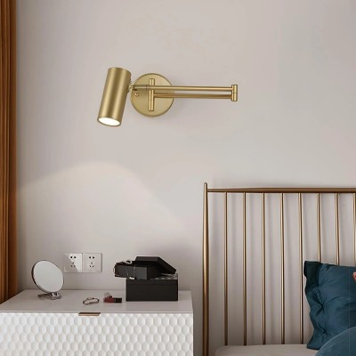 Sleek Minimalist Metal Bedside Wall Sconce Light Fixture Sleek Minimalist Metal Bedside Wall Sconce Light Fixture