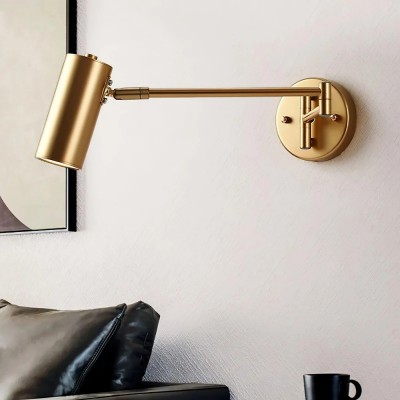 Sleek Minimalist Metal Bedside Wall Sconce Light Fixture Sleek Minimalist Metal Bedside Wall Sconce Light Fixture
