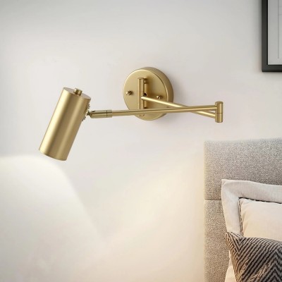 Sleek Minimalist Metal Bedside Wall Sconce Light Fixture Sleek Minimalist Metal Bedside Wall Sconce Light Fixture