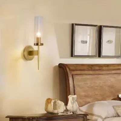 Amruta Clear Glass Shade Candle Wall Sconces Light Amruta Clear Glass Shade Candle Wall Sconces Light