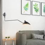Modern Swing Arm Wall Sconce Light Fixture for Bedroom Living Room
