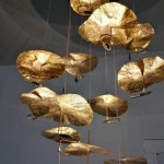 Aarohi Decorative Lotus Leaf Gold Brass Wall Sconce