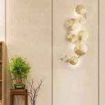 Aarohi Decorative Lotus Leaf Gold Brass Wall Sconce