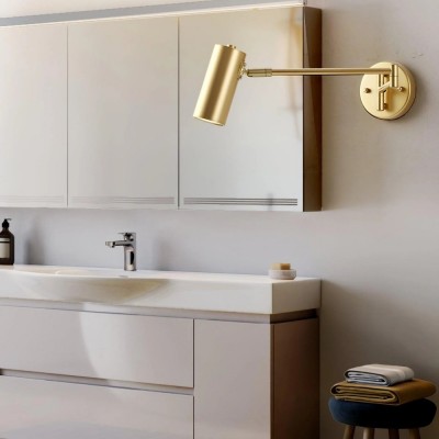 Meera Minimalist Industrial Swing Arm Wall Lamp Meera Minimalist Industrial Swing Arm Wall Lamp