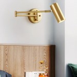 Meera Minimalist Industrial Swing Arm Wall Lamp