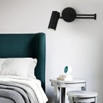 Meera Minimalist Industrial Swing Arm Wall Lamp