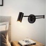 Meera Minimalist Industrial Swing Arm Wall Lamp