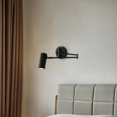 Meera Minimalist Industrial Swing Arm Wall Lamp Meera Minimalist Industrial Swing Arm Wall Lamp