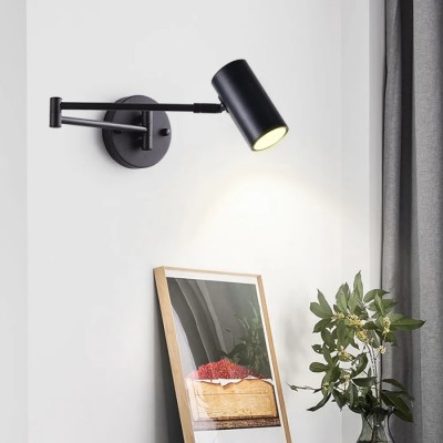 Meera Minimalist Industrial Swing Arm Wall Lamp Meera Minimalist Industrial Swing Arm Wall Lamp