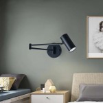 Meera Minimalist Industrial Swing Arm Wall Lamp