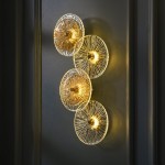 Aarohi Decorative Lotus Leaf Gold Brass Wall Sconce