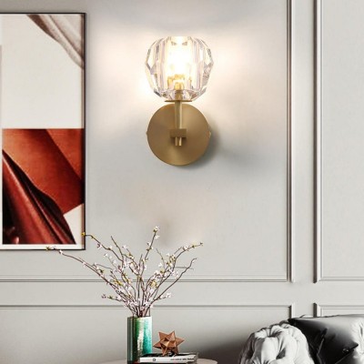 Abhaya Crystal Ball Candle Wall Sconces Light Abhaya Crystal Ball Candle Wall Sconces Light