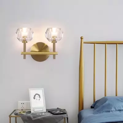 Abhaya Crystal Ball Candle Wall Sconces Light Abhaya Crystal Ball Candle Wall Sconces Light