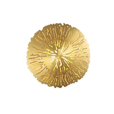 Aarohi Decorative Lotus Leaf Gold Brass Wall Sconce Aarohi Decorative Lotus Leaf Gold Brass Wall Sconce