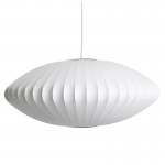 Large White Pendant Light George Nelson Bubble Lamps Model A: Dia 30 cm x H 18 cm Large White Pendant Light George Nelson Bubble Lamps Model A: Dia 30 cm x H 18 cm
