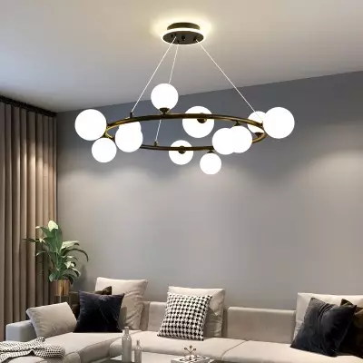 Uriel 8/12-Light Contemporary Round Clear Glass Chandelier Uriel 8/12-Light Contemporary Round Clear Glass Chandelier