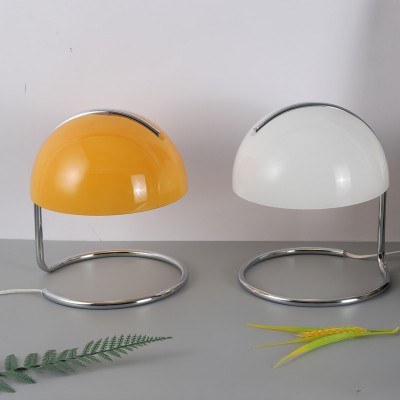 Olivia Bauhaus Bedside Table Lamps With Dome Glass Shades Olivia Bauhaus Bedside Table Lamps With Dome Glass Shades