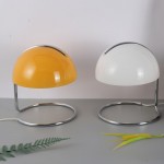 Olivia Bauhaus Bedside Table Lamps With Dome Glass Shades