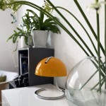 Olivia Bauhaus Bedside Table Lamps With Dome Glass Shades