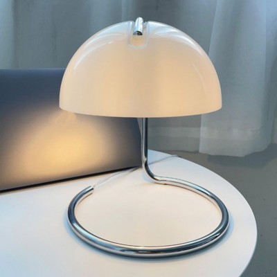 Olivia Bauhaus Bedside Table Lamps With Dome Glass Shades Olivia Bauhaus Bedside Table Lamps With Dome Glass Shades
