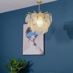 Quincy Modern Round 4-tier Disc Glass Chandelier Quincy Modern Round 4-tier Disc Glass Chandelier