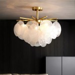 Quincy Modern Round 4-tier Disc Glass Chandelier Quincy Modern Round 4-tier Disc Glass Chandelier