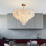 Quincy Modern Round 4-tier Disc Glass Chandelier Quincy Modern Round 4-tier Disc Glass Chandelier