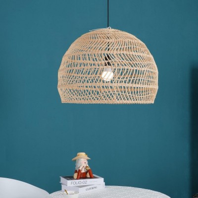 Juno Scandinavian Boho Woven Wicker Rattan Pendant Light