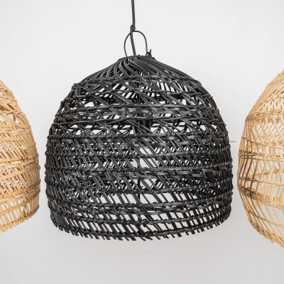 Juno Scandinavian Boho Woven Wicker Rattan Pendant Light