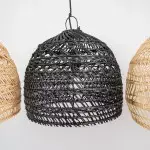Juno Scandinavian Boho Woven Wicker Rattan Pendant Light