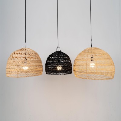 Juno Scandinavian Boho Woven Wicker Rattan Pendant Light