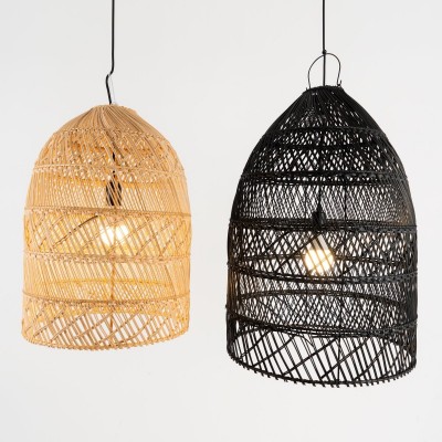 Juno Scandinavian Boho Woven Wicker Rattan Pendant Light