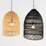 Juno Scandinavian Boho Woven Wicker Rattan Pendant Light