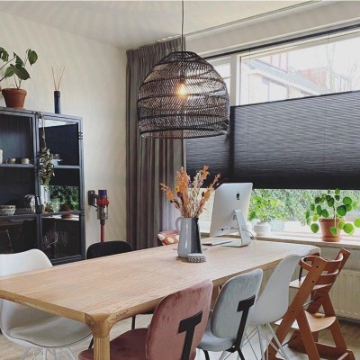 Juno Scandinavian Boho Woven Wicker Rattan Pendant Light