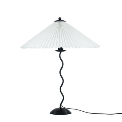 Maite Vintage Squiggle Table Lamp With Pleated Shade Maite Vintage Squiggle Table Lamp With Pleated Shade