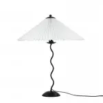 Maite Vintage Squiggle Table Lamp With Pleated Shade