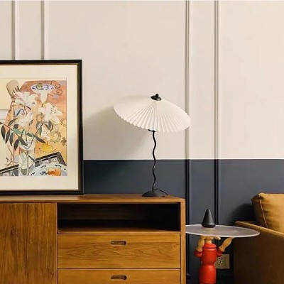 Maite Vintage Squiggle Table Lamp With Pleated Shade Maite Vintage Squiggle Table Lamp With Pleated Shade