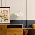 Maite Vintage Squiggle Table Lamp With Pleated Shade