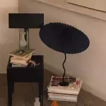 Maite Vintage Squiggle Table Lamp With Pleated Shade