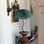 Maite Vintage Squiggle Table Lamp With Pleated Shade