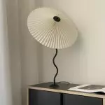 Maite Vintage Squiggle Table Lamp With Pleated Shade