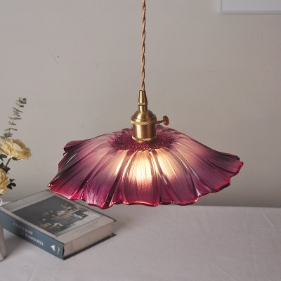 Callista Retro Lotus Creative Glass Pendant Light Callista Retro Lotus Creative Glass Pendant Light
